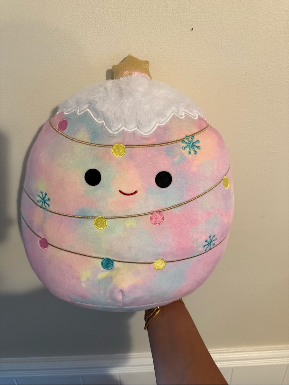 Squishmallows 12” Christmas Ornament Plush Pastel Tie Dye Holiday Stuffed Animal - Picture 2 of 4